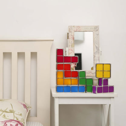 Retro Tetris-Style Gamer Lamp – Gaming Light for Home & Office