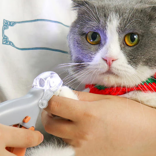LED Pet Nail Clipper with Magnifier – Lighted Nail Trimmer for Dogs & Cats