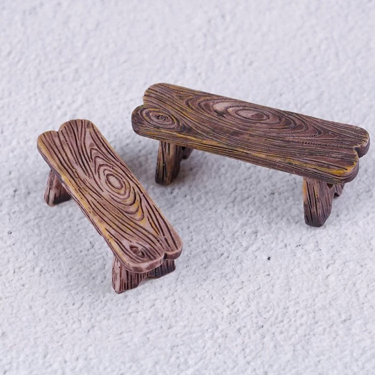 Mini Wooden Bench Set – Fairy Garden & Dollhouse Decoration