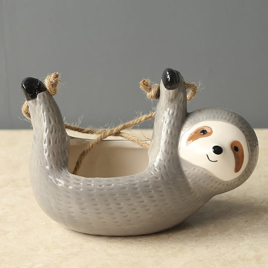Sloth Hanging Planter for Succulents & Indoor Plants