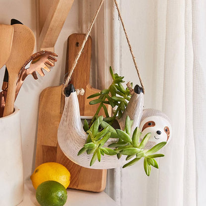 Sloth Hanging Planter for Succulents & Indoor Plants