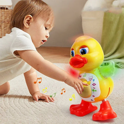 Interactive Dancing Duck Toy – Flashing Lights, Shaking Body & Musical Fun