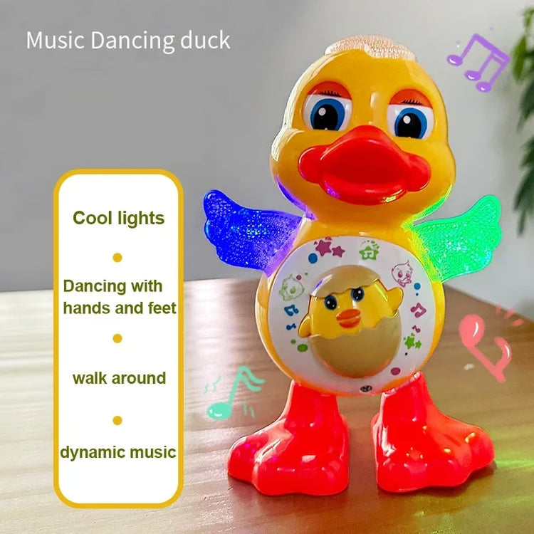 Interactive Dancing Duck Toy – Flashing Lights, Shaking Body & Musical Fun